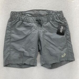 Fox Racing Base Shorts Padded‎ Riding Biking Cycling Girls Large Charcoal Gray